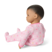 Bitty Baby® Doll #5 with dark-brown hair in Pastel Pink C6