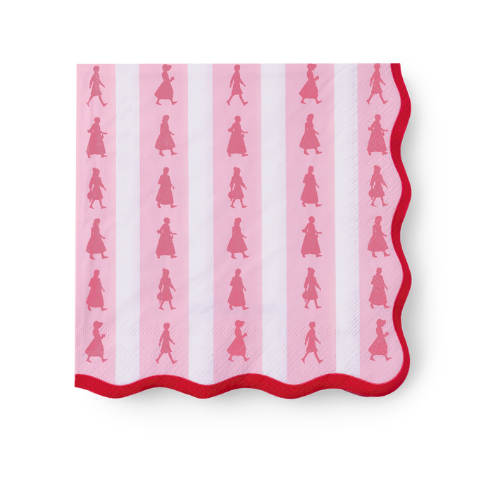 American Girl™ x Bonjour Fête Pink Stripe Large Napkins (Set of 20) M4