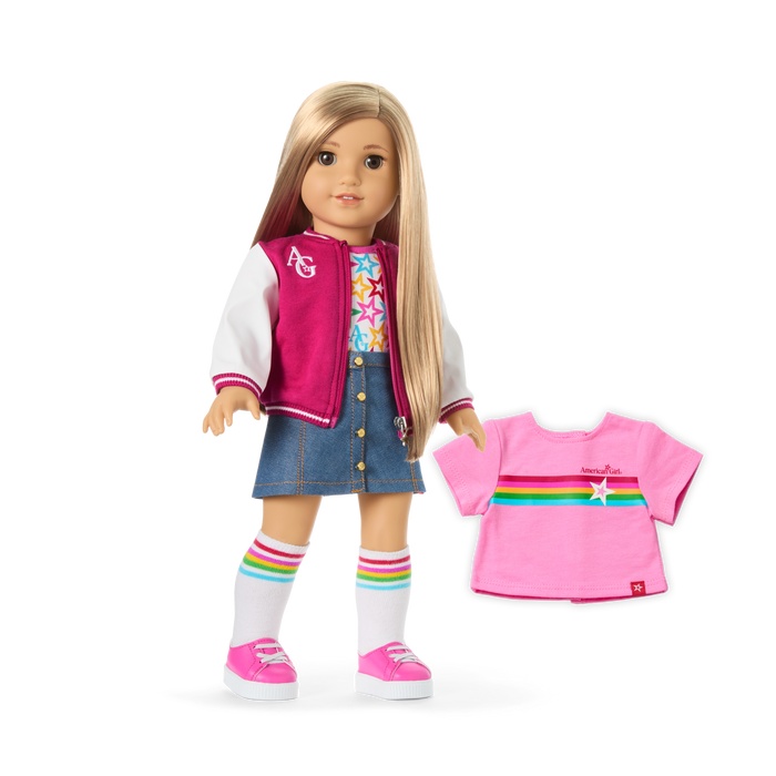 Truly Me™ 18-inch Doll #131 with straight blonde hair R0