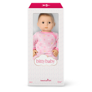 Bitty Baby® Doll #2 with brown hair in Pastel Pink Q3