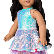 Glam Shimmering Ocean Outfit for 18-inch Dolls D0