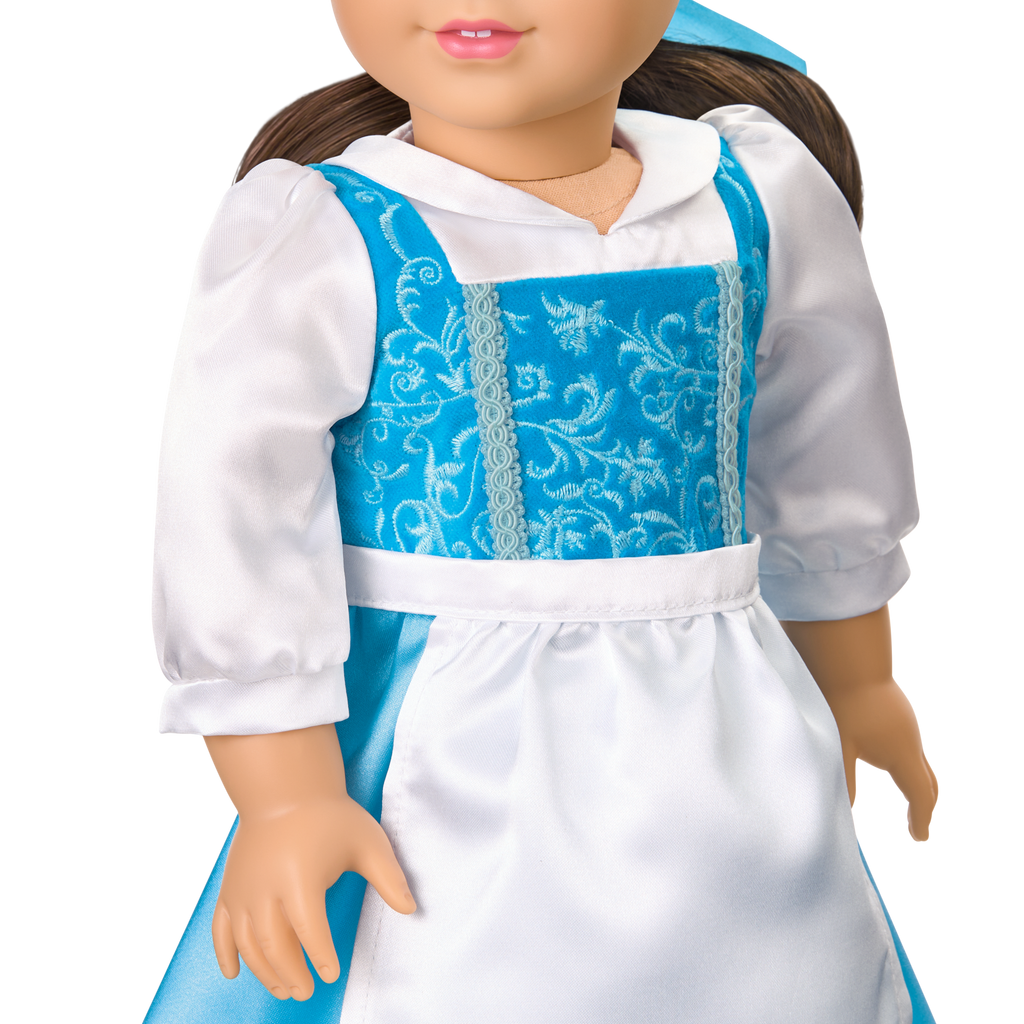 American Girl® Disney Princess Belle Blue Dress, Mrs. Potts, Chip & Accessories for 18-inch Dolls B9
