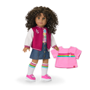 Truly Me™ 18-inch Doll #132 with curly dark-brown hair A2