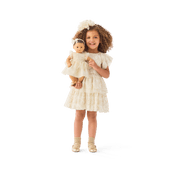 American Girl® x Janie and Jack Sparkly Cream Celebration Dress for Little Girls & Girls R4