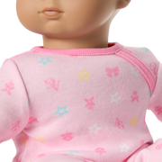Bitty Baby® Doll #5 with dark-brown hair in Pastel Pink C6