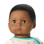Bitty Baby® Doll #1 with black hair in Pastel Blue O2