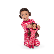 American Girl® x Hanna Andersson Berry Bright Stars Pajamas for 14.5-inch Dolls F3