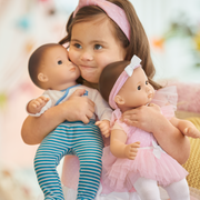 Bitty Baby® Doll #2 with brown hair in Soft Blue Q9