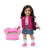Truly Me™ 18-inch Doll #108 with curly black-brown hair S0