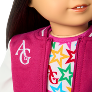 Truly Me™ 18-inch Doll #130 with straight black-brown hair F4