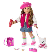 Truly Me™ 18-inch Doll #118 with curly caramel hair K5