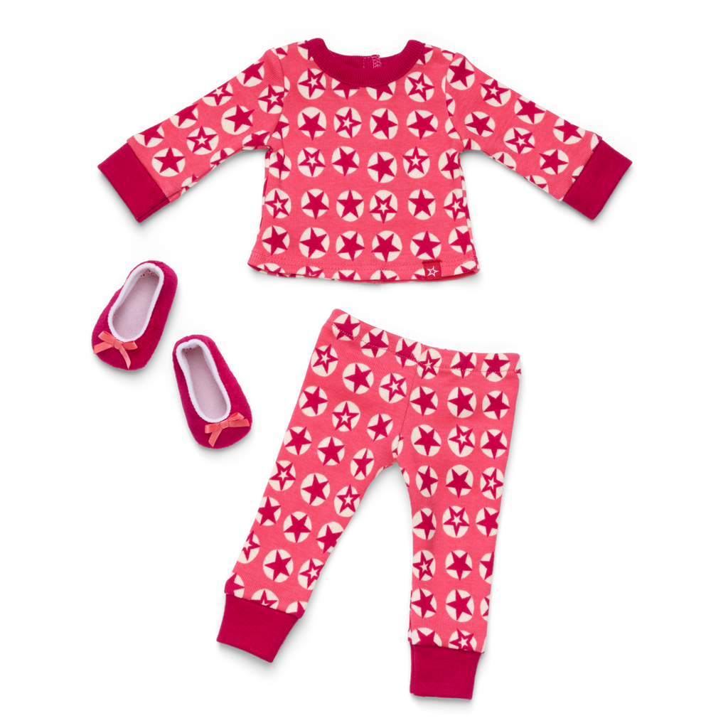 American Girl® x Hanna Andersson Berry Bright Stars Pajamas for 18-inch Dolls X4