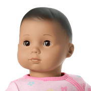 Bitty Baby® Doll #5 with dark-brown hair in Pastel Pink C6
