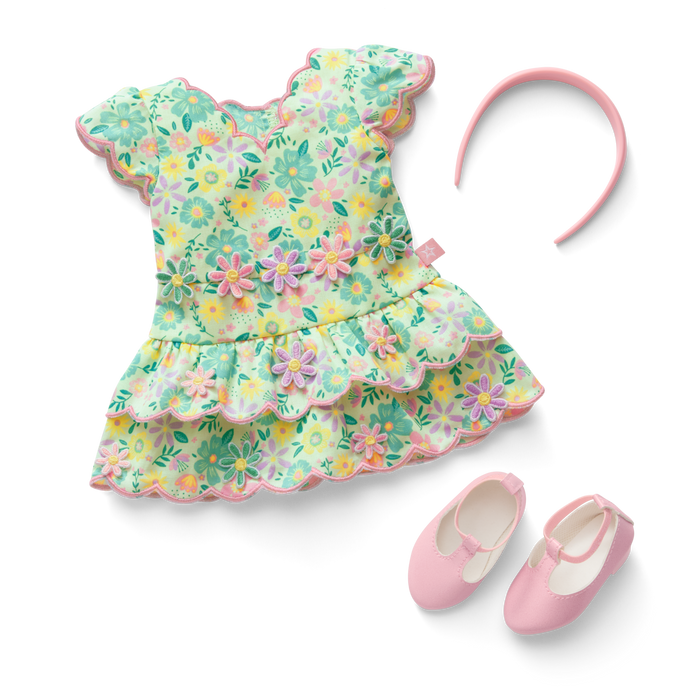 Pastel Petals Dress for 18-inch Dolls Z6