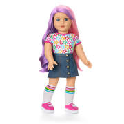 Truly Me™ 18-inch Doll #116 with wavy purple-and-pink hair W3