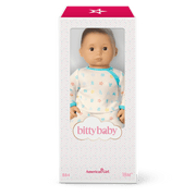 Bitty Baby® Doll #4 with black hair in Pastel Blue J2
