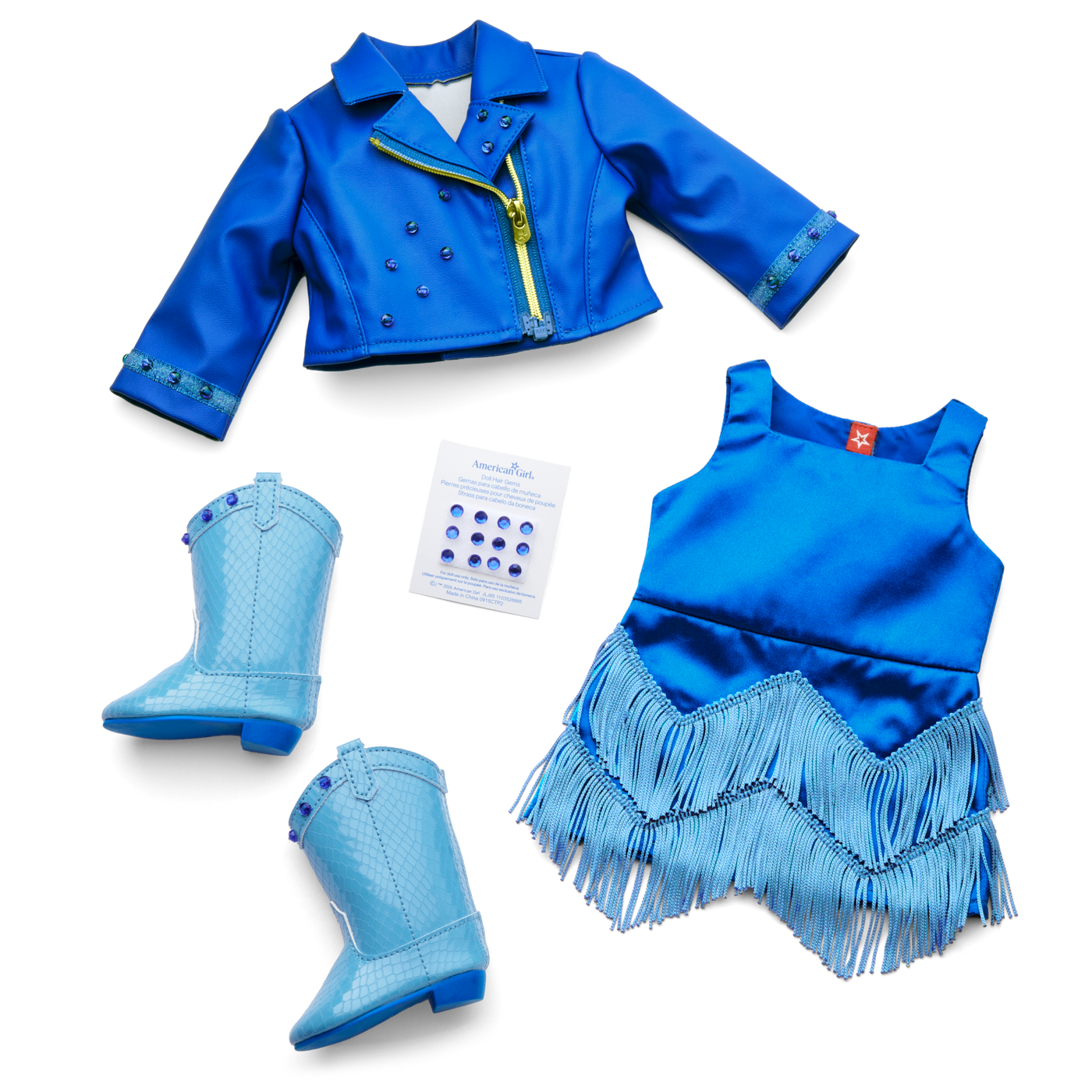 September Sapphire Sparkle Outfit for 18-inch Dolls G1