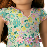 Pastel Petals Dress for 18-inch Dolls Z6