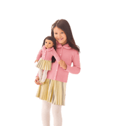 American Girl® x Janie and Jack Rosy Ribbed Cardigan for Girls Z7