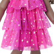 Pink Party-Ready Dress for 18-inch Dolls F0