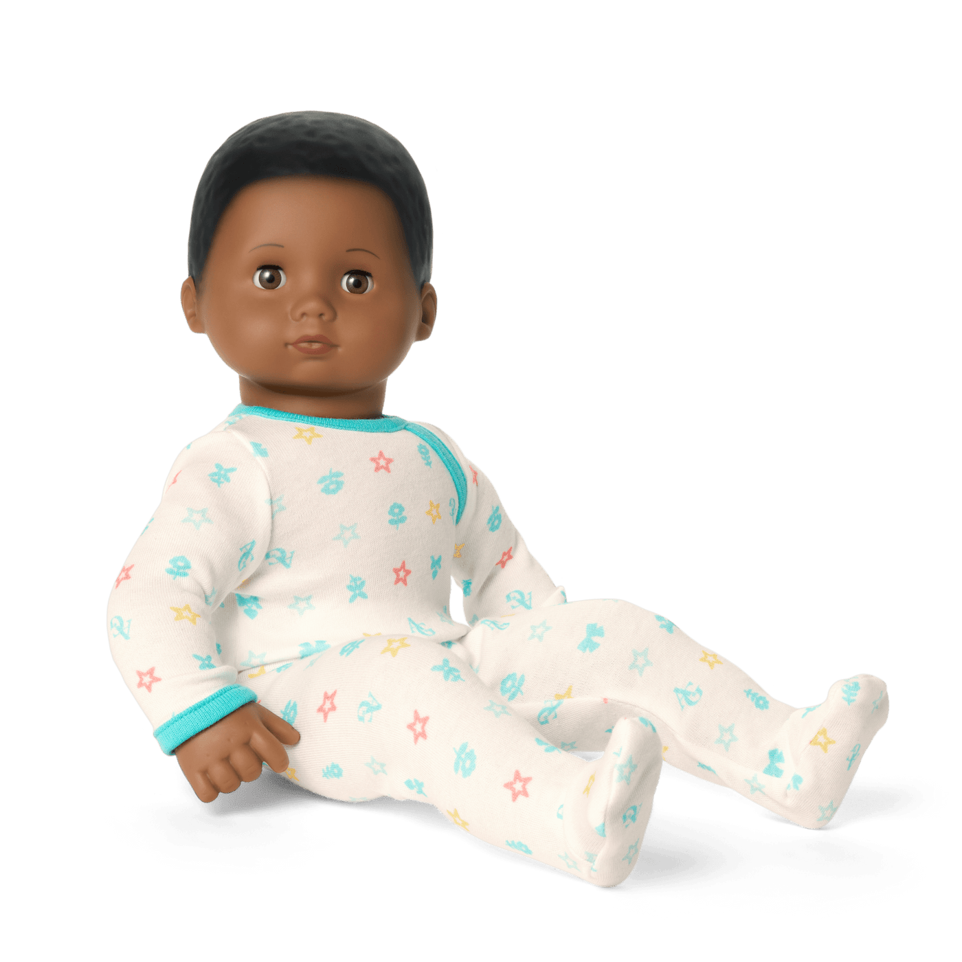 Bitty Baby® Doll #1 with black hair in Pastel Blue O2