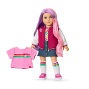 Truly Me™ 18-inch Doll #116 with wavy purple-and-pink hair W3