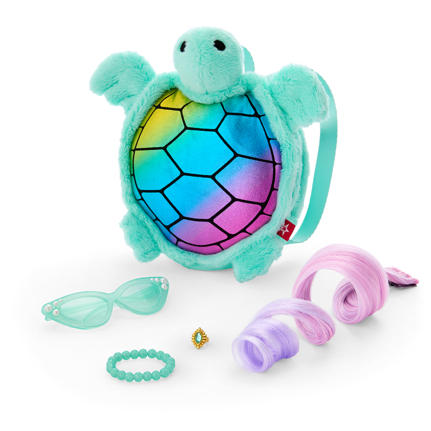 Shimmering Sea Turtle Backpack & Accessory Set for 18-inch Dolls Z2