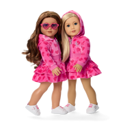 Pink Hearts Hoodie Dress for 18-inch Dolls P3