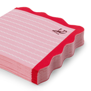 American Girl™ x Bonjour Fête Pink Pinstripe Small Napkins (Set of 20) O4