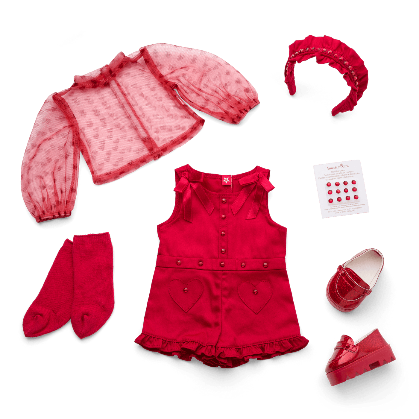 January Garnet Glam Outfit for 18-inch Dolls E2