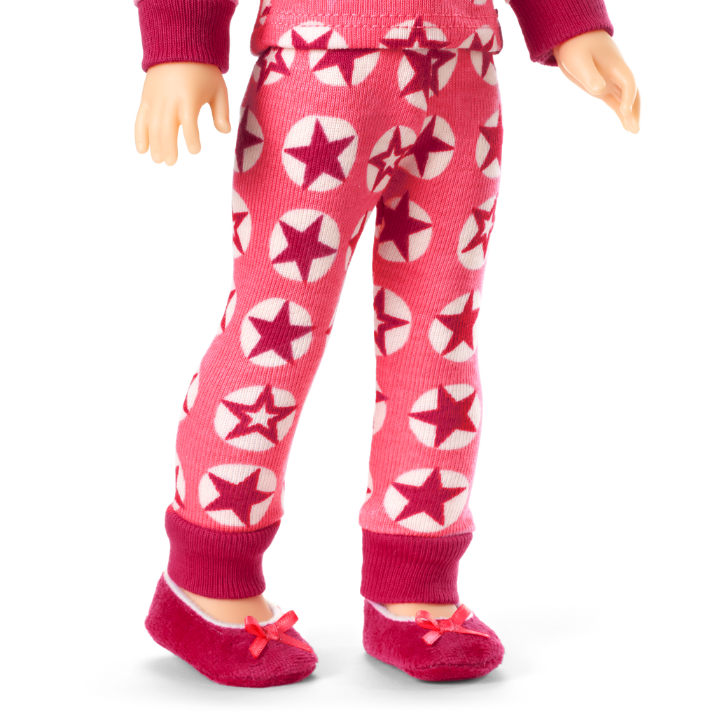 American Girl® x Hanna Andersson Berry Bright Stars Pajamas for 14.5-inch Dolls F3