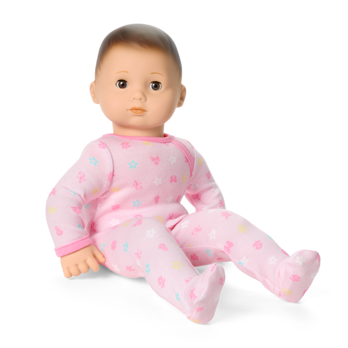 Bitty Baby® Doll #2 with brown hair in Pastel Pink Q3