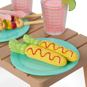 Raquel's™ Beach Chairs & Barbecue Set for 18-inch Dolls (Girl of the Year™ 2026) W6