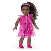 Pink Party-Ready Dress for 18-inch Dolls F0