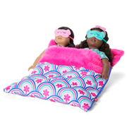 Best Sleepover Ever! Sleeping Bag Set for Two 18-inch Dolls V8