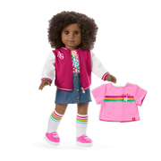 Truly Me™ 18-inch Doll #112 with curly dark-brown hair V6