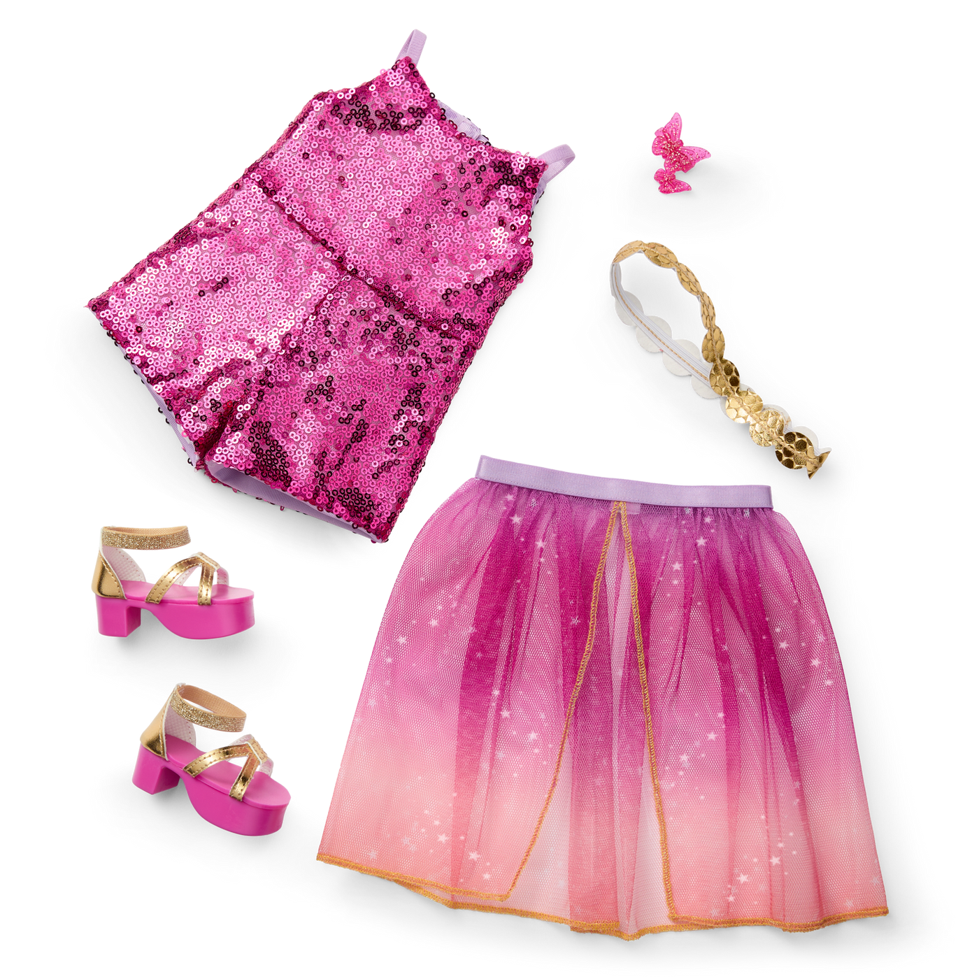 Glam Sparkly Concert Outfit for 18-inch Dolls X2
