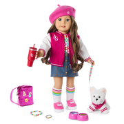 Truly Me™ 18-inch Doll #126 with wavy brown hair Z2
