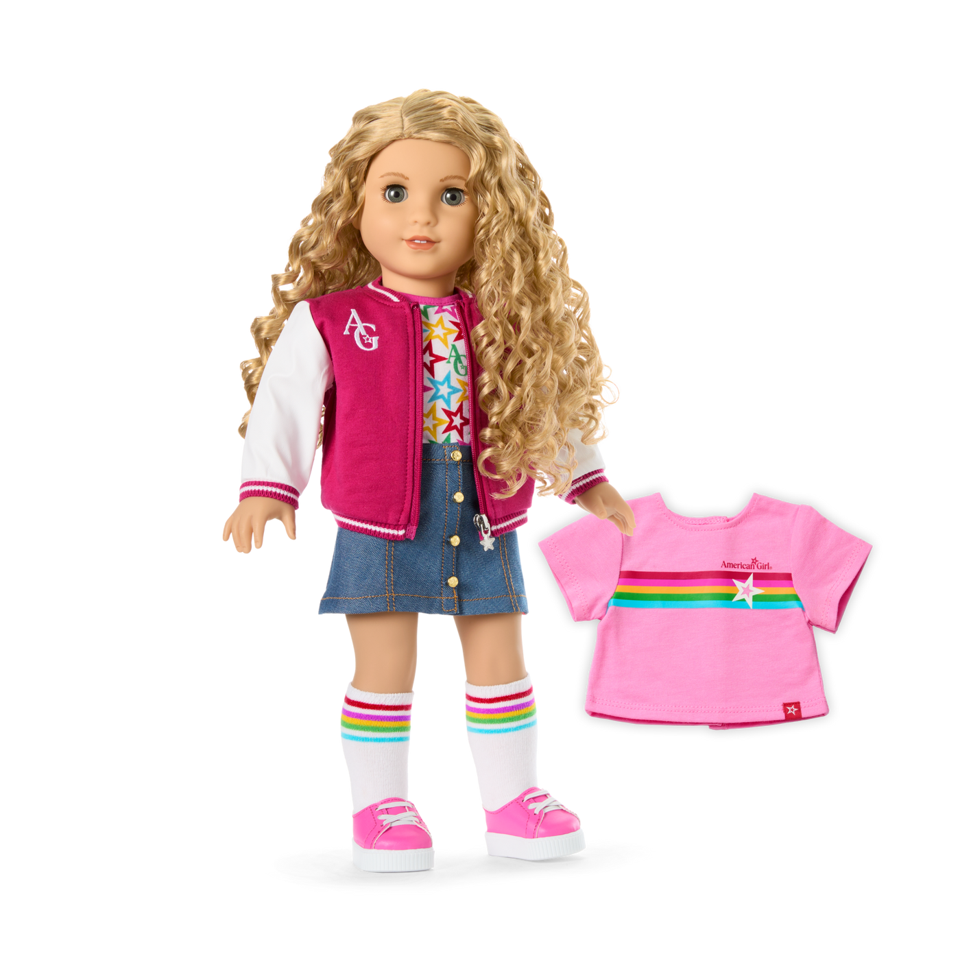 Truly Me™ 18-inch Doll #115 with curly blonde hair J2