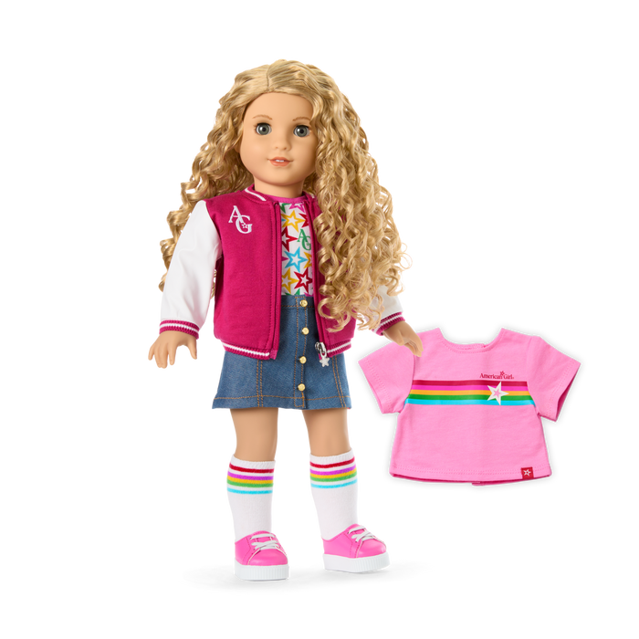 Truly Me™ 18-inch Doll #115 with curly blonde hair J2