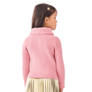 American Girl® x Janie and Jack Rosy Ribbed Cardigan for Girls Z7