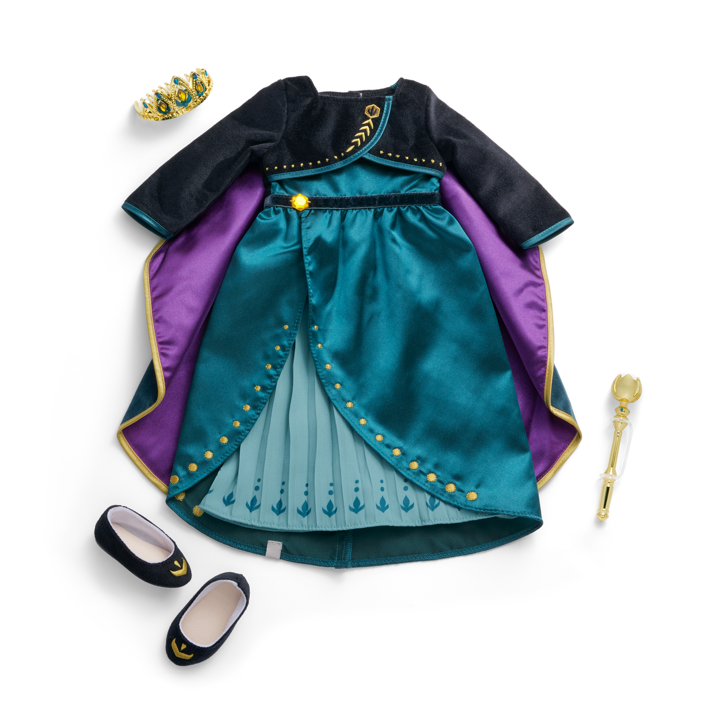 Disney Frozen Queen Anna Outfit & Accessories for 18-inch Dolls by American Girl® H2