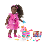 Unicorn Piñata & Party Accessories for 18-inch Dolls H1