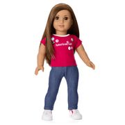 Matching AG™ Grin Pins Ringer Tee Set for Girls & 18-inch Dolls N0