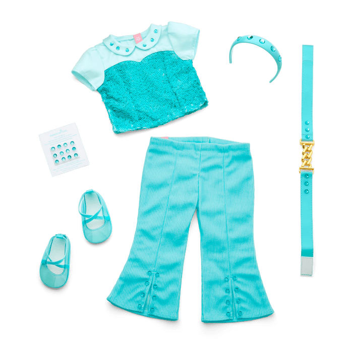 March Aquamarine Dream Outfit for 18-inch Dolls B1