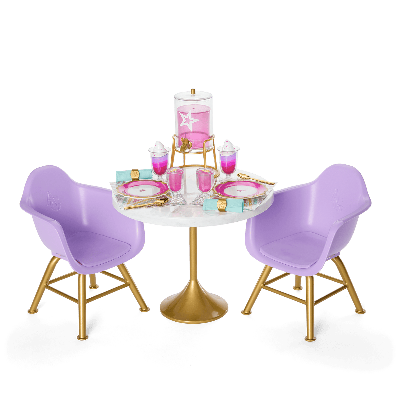 Kitchen Table for Two Set for 18-inch Dolls O5