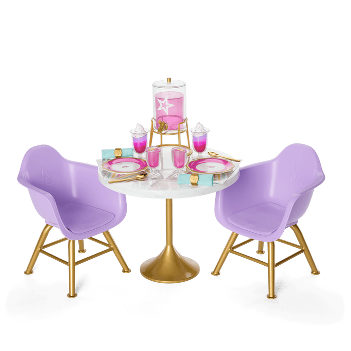 Kitchen Table for Two Set for 18-inch Dolls O5