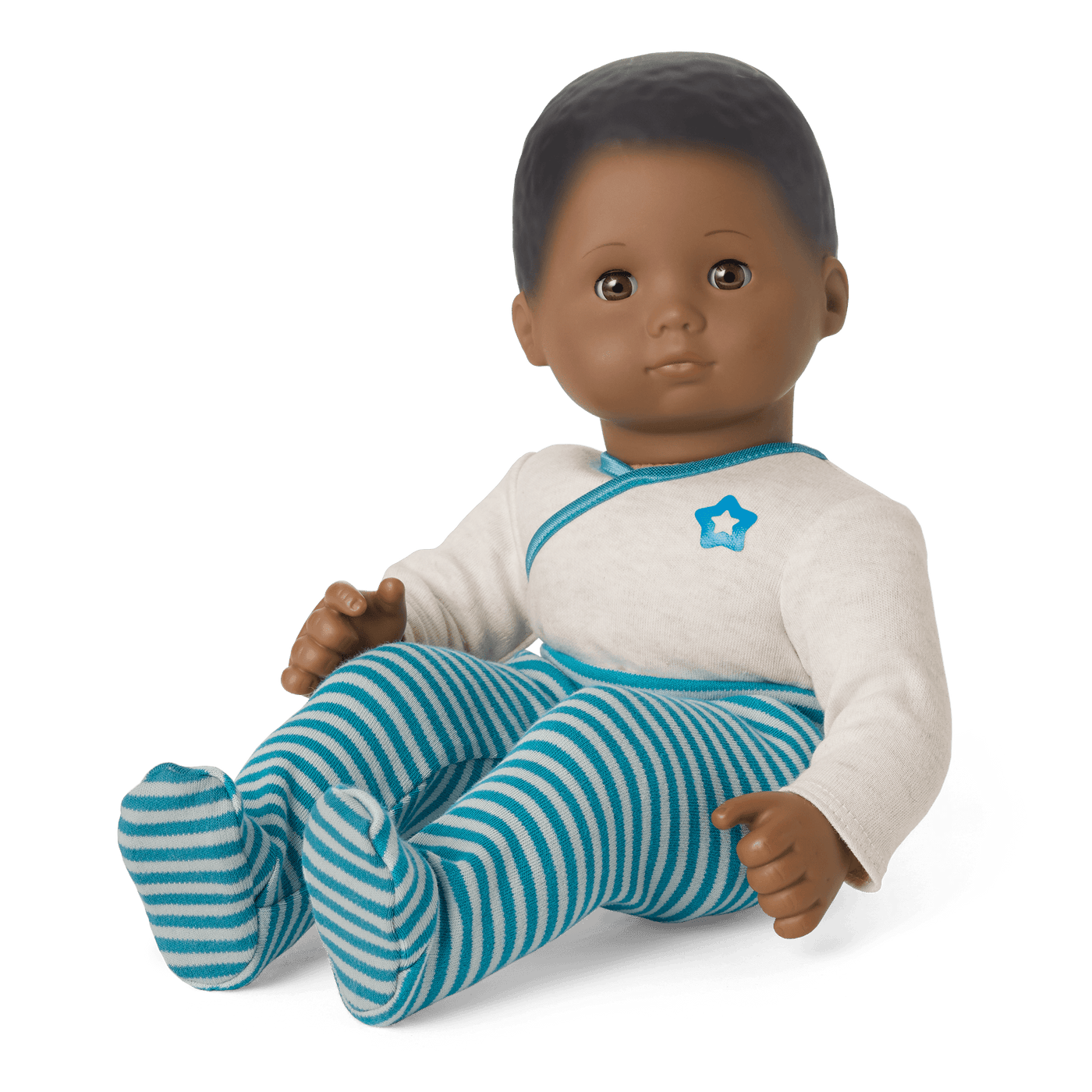 Bitty Baby® Doll #1 with black hair in Soft Blue W3