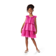 Pink Party-Ready Dress for Girls B1