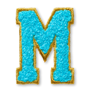 AG™ Letter M Stick-On Patch E4